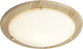 Klasické stropné svietidlo prírodné s bielym sklom - Mesiac