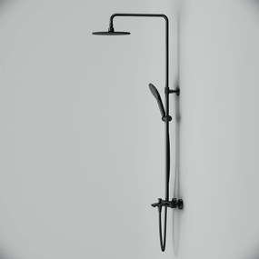 Sprchový systém AM.PM Like F07LA522 s termostatickou vaňovou a sprchovou batériou, čierny