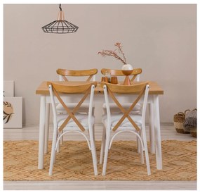 Jedálenský set Duvasa 25 (biela) (pre 4 osoby). Vlastná spoľahlivá doprava až k Vám domov. 1093810