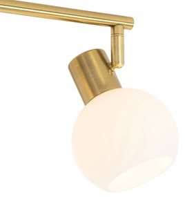 Inteligentný stropný reflektor zlatý s opálovým sklom 4-svetelný nastaviteľný vrátane 4 Wifi P45 - Anouk