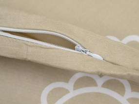 Bavlnená obliečka na vankúš DEAMON POLY 45x45 cm, béžová