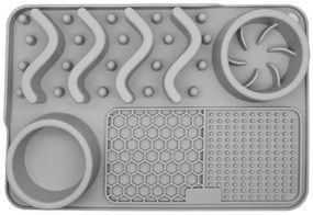 Tutumi Tutumi, PVC protišmyková podložka na jedlo pre zvieratá 300x200 mm, šedá, HOM-02867
