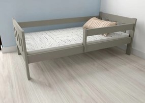 Detská posteľ MAJA z masívu borovice - 200x90 cm - šedá