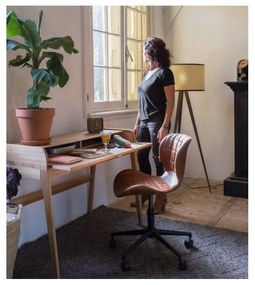 Hnedá kancelárska stolička Zuiver Office Chair OMG