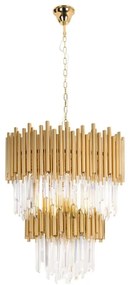 MAXLIGHT P0283 - Luster na reťazi VOGUE 16xE14/40W/230V pr. 60 cm zlatá