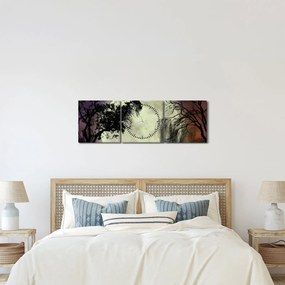 Obraz - Spln nad hladinou (s hodinami) (90x30 cm)