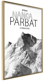 Artgeist Plagát - Nanga Parbat [Poster] Veľkosť: 30x45, Verzia: Zlatý rám s passe-partout