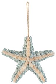 Závesná dekoratívne hviezdica z mušličiek - 16 * 4 * 26,5 cm