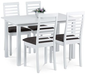 Jedálenský set Churton-4000 WT (biela + hnedá) (pre 4 osoby). Vlastná spoľahlivá doprava až k Vám domov. 1120662