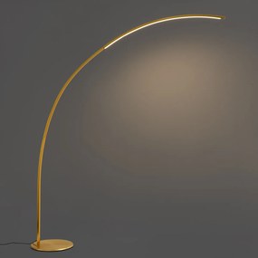 Moderná oblúková lampa mosadzná vrátane LED s dotykovým stmievačom - Arlow