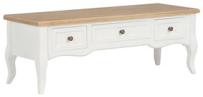 vidaXL TV stolík biely 100x35x35 cm drevený