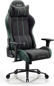 Látková herná stolička Normal Size, čierno-zelená: Diablo X-One 2.0 Forest Green