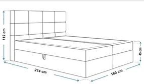 PROXIMA.store - Kontinentálna boxspring posteľ NIKKI ROZMER: 120 x 200 cm, TYP MATRACA: TAŠTIČKOVÉ PRUŽINY, VRCHNÝ MATRAC (TOPPER): BEZ TOPPERU