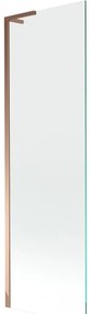 Mexen Next L, 1-krídlová vaňová zástena 60 x 150 cm, 6mm číre sklo, ružové zlato profil, 895-060-000-03-00-60