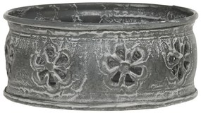 Zinkový antik kovový svietnik na valcovú sviečku - Ø 13*6 cm