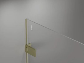 Mexen Lunar-F Duo, skladací sprchový kút 70 x 70 cm, 8mm číre sklo, zlatý matný profil, 836-070L-070P-55-00