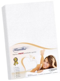 Bellatex froté prestieradlo Kamilka biela, 90 x 200 cm