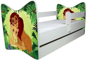Raj posteli Detská posteľ  " Kráľ Lev " DLX biela