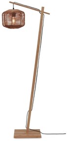 Stojacia lampa s ratanovým tienidlom v prírodnej farbe (výška 150 cm) Tanami – Good&amp;Mojo