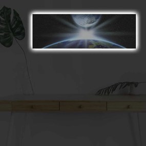 Obraz s LED osvetlením ZÁBLESK VO VESMÍRE 30 x 90 cm