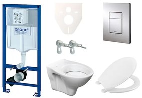 Cenovo zvýhodnený závesný WC set GROHE do ľahkých stien / predstenová montáž + WC S-Line S-line Pro 38528SET-KR, 1 ks