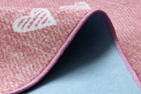 Metrážny koberec HEARTS Jeans - ružový