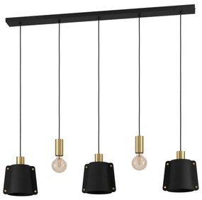 Eglo 390115 - Luster na lanku MAJAGUA 5xE27/40W/230V čierna/zlatá