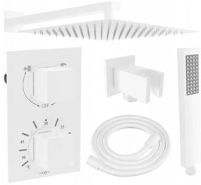 Mexen Cube, podomietková sprchová sada DR02 s dažďovou sprchou 25cm, biela, 77502DR0225-20