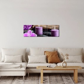 Obraz - Relaxácia (s hodinami) (90x30 cm)
