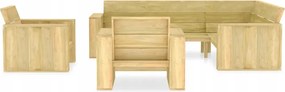 vidaXL 4-dielna sada záhradného nábytku, impregnovaná borovica
