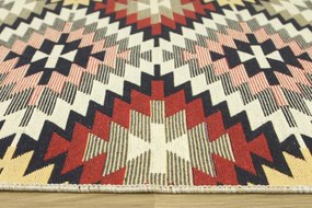 Obojstranný koberec / behúň Kilim Gold Aztecki Etno Romby viacfarebný