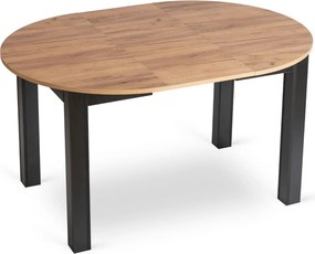 Vintino Jedálenský okrúhly stôl AMFORA dub craft/čierny 102–142 cm