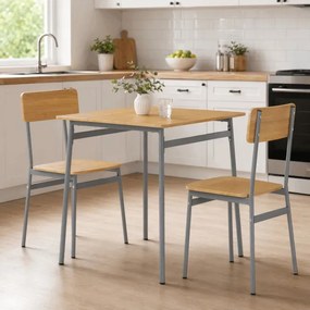Jedálenský stôl s dvoma stoličkami AUT-O2122 OAK