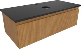 Kúpeľňová skrinka s krycou doskou SAT Evolution 98x30x44, 5 cm dub medový mat SATEVO100DMZ