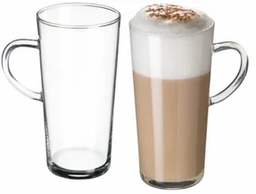 Simax Sklenené hrnčeky na latté Karina 350 ml, 4ks