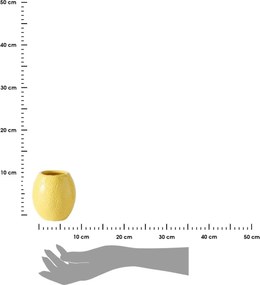 Keramický pohárik na zubné kefky LIMONE žltý