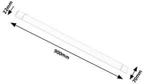 Rabalux LED svietidlo pod kuchynskú linku Batten Light 30W | 2400lm | 4000K | IP20 | 90cm
