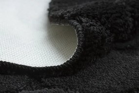 Kúpeľňový koberček SUPREME STONES kamienky, čierny kruh