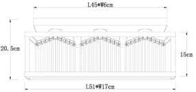 Globo 15697-3D - Luster prisadený MATHILDE 3xE27/40W/230V