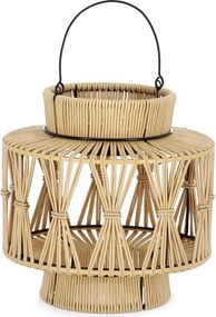 LED lampáš so solárnym panelom v prírodnej farbe (výška 29 cm) Nikhita – Yes Everyday