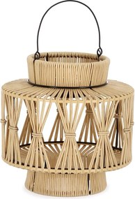 LED lampáš so solárnym panelom v prírodnej farbe (výška 29 cm) Nikhita – Yes Everyday