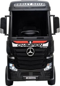 LEAN CARS Elektrické autíčko Mercedes Actros čierne lakované MP4