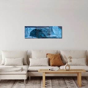 Obraz - Ľadová jaskyňa (s hodinami) (90x30 cm)