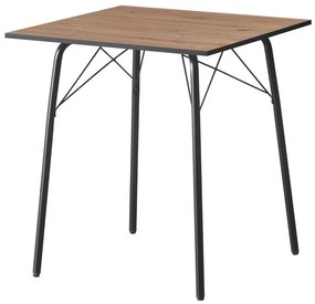 Tempo Kondela Jedálenský stôl, dub artisan/čierna, 70x70x75 cm, NALAK TYP 1