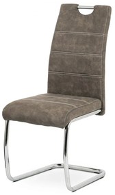 Autronic -  Jedálenská stolička HC-483 BR3 hnedá látka COWBOY v dekore vintage kože