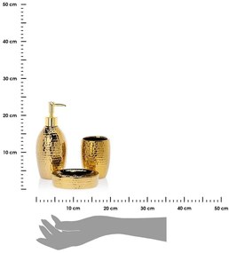 Súprava kúpeľňových doplnkov Lumi zlatá