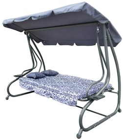 Záhradná hojdačka RAMIZ 8011 - sivá so vzorom