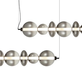 Závesné svietidlo Daphne, 7x grafitové sklenené tienidlo, b