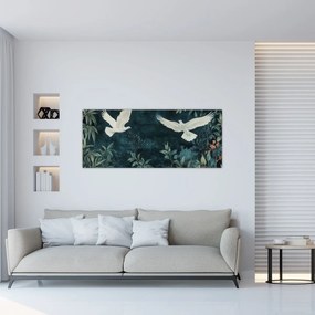 Obraz - Dve holubice (120x50 cm)
