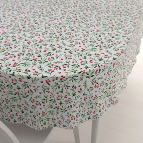 Biante Teflónový oválny obrus TF-111 Jarabiny na bielom 100x140 cm